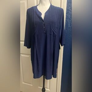 Chic Navy Women's Tunic Top